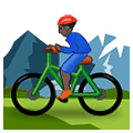 🚵🏿 Emoji Pessoa Fazendo Mountain Bike: Pele Escura na Samsung One UI 1.5.