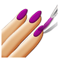 💅🏼 Emoji Pintarse Las Uñas: Tono De Piel Claro Medio en Samsung One UI 1.5.
