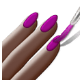 💅🏿 Emoji Pintarse Las Uñas: Tono De Piel Oscuro en Samsung One UI 1.5.