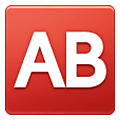 🆎 Emoji Großbuchstaben AB in rotem Quadrat Samsung One UI 1.5.