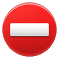 Emoji ⛔ Segnale Di Divieto Di Accesso su Samsung One UI 1.5.