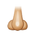 Emoji 👃🏼 Naso: Carnagione Abbastanza Chiara su Samsung One UI 1.5.