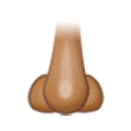 👃🏽 Emoji Nariz: Tono De Piel Medio en Samsung One UI 1.5.
