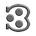 Emoji 🕄 Semicerchio dentato destro con due punte su Samsung One UI 1.5.