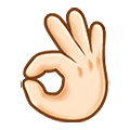 Emoji 👌🏻 Mano Che Fa OK: Carnagione Chiara su Samsung One UI 1.5.