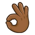 Emoji 👌🏾 Mano Che Fa OK: Carnagione Abbastanza Scura su Samsung One UI 1.5.