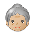 👵🏼 Emoji Anciana: Tono De Piel Claro Medio en Samsung One UI 1.5.