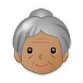 👵🏽 Emoji ältere Frau: mittlere Hautfarbe Samsung One UI 1.5.