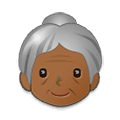 👵🏾 Emoji Anciana: Tono De Piel Oscuro Medio en Samsung One UI 1.5.