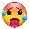Emoji 🥵 Faccina Accaldata su Samsung One UI 1.5.