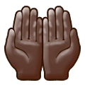 Emoji 🤲🏿 Mani Unite In Alto: Carnagione Scura su Samsung One UI 1.5.