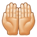 🤲🏻 Emoji Palmas Hacia Arriba Juntas: Tono De Piel Claro en Samsung One UI 1.5.