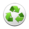 ♽ Emoji Símbolo de reciclagem de papel parcial na Samsung One UI 1.5.