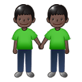 🧑🏿‍🤝‍🧑🏿 Emoji Dos Personas Dándose La Mano: Tono De Piel Oscuro en Samsung One UI 1.5.