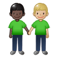 🧑🏿‍🤝‍🧑🏼 Emoji Dos Personas Dándose La Mano: Tono De Piel Oscuro Y Tono De Piel Claro Medio en Samsung One UI 1.5.