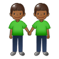 🧑🏾‍🤝‍🧑🏾 Emoji sich an den Händen haltende Personen: mitteldunkle Hautfarbe Samsung One UI 1.5.