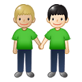 🧑🏼‍🤝‍🧑🏻 Emoji sich an den Händen haltende Personen: mittelhelle Hautfarbe, helle Hautfarbe Samsung One UI 1.5.