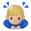 🙇🏼 Emoji Persona Haciendo Una Reverencia: Tono De Piel Claro Medio en Samsung One UI 1.5.