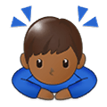 🙇🏾 Emoji Persona Haciendo Una Reverencia: Tono De Piel Oscuro Medio en Samsung One UI 1.5.