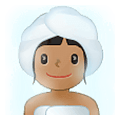 🧖🏽 Emoji Pessoa Na Sauna: Pele Morena na Samsung One UI 1.5.