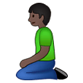🧎🏿 Emoji Persona De Rodillas: Tono De Piel Oscuro en Samsung One UI 1.5.