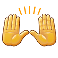Émoji 🙌 Mains Levées sur Samsung One UI 1.5.