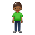 🧍🏾 Emoji Persona De Pie: Tono De Piel Oscuro Medio en Samsung One UI 1.5.