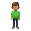 🧍🏽 Emoji stehende Person: mittlere Hautfarbe Samsung One UI 1.5.