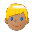 Emoji 👱🏽 Persona Bionda: Carnagione Olivastra su Samsung One UI 1.5.