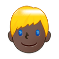 Emoji 👱🏿 Persona Bionda: Carnagione Scura su Samsung One UI 1.5.