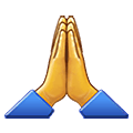 Emoji 🙏 Mani Giunte su Samsung One UI 1.5.