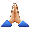 🙏🏼 Emoji Manos En Oración: Tono De Piel Claro Medio en Samsung One UI 1.5.