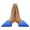 🙏🏽 Emoji Manos En Oración: Tono De Piel Medio en Samsung One UI 1.5.