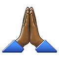 🙏🏾 Emoji Manos En Oración: Tono De Piel Oscuro Medio en Samsung One UI 1.5.