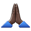 🙏🏿 Emoji Manos En Oración: Tono De Piel Oscuro en Samsung One UI 1.5.