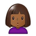 🙎🏾 Emoji Pessoa Fazendo Bico: Pele Morena Escura na Samsung One UI 1.5.