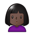 🙎🏿 Emoji schmollende Person: dunkle Hautfarbe Samsung One UI 1.5.