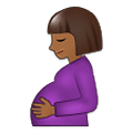 🤰🏾 Emoji Mujer Embarazada: Tono De Piel Oscuro Medio en Samsung One UI 1.5.