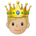 🤴🏼 Emoji Príncipe: Tono De Piel Claro Medio en Samsung One UI 1.5.