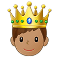 🤴🏽 Emoji Príncipe: Pele Morena na Samsung One UI 1.5.