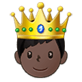 🤴🏿 Emoji Príncipe: Pele Escura na Samsung One UI 1.5.
