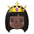 👸🏿 Emoji Princesa: Tono De Piel Oscuro en Samsung One UI 1.5.