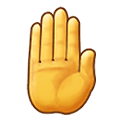 Emoji 🤚 Dorso Mano Alzata su Samsung One UI 1.5.