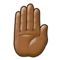 🤚🏾 Emoji Dorso Da Mão Levantado: Pele Morena Escura na Samsung One UI 1.5.