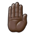 🤚🏿 Emoji erhobene Hand von hinten: dunkle Hautfarbe Samsung One UI 1.5.