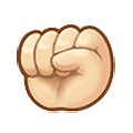 ✊🏻 Emoji Punho Levantado: Pele Clara na Samsung One UI 1.5.