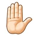 ✋🏻 Emoji Mano Levantada: Tono De Piel Claro en Samsung One UI 1.5.