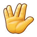 Emoji 🖖 Saluto Vulcaniano su Samsung One UI 1.5.