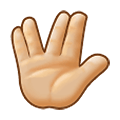 🖖🏼 Emoji vulkanischer Gruß: mittelhelle Hautfarbe Samsung One UI 1.5.