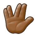 Emoji 🖖🏾 Saluto Vulcaniano: Carnagione Abbastanza Scura su Samsung One UI 1.5.